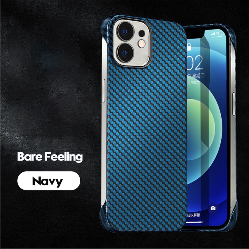 Ốp Điện Thoại Sợi Carbon Siêu Mỏng Mặt Nhám Không Viền Cho iPhone 14 Pro Max 13 12 Mini 11 Pro Max Phone 13 ProMax