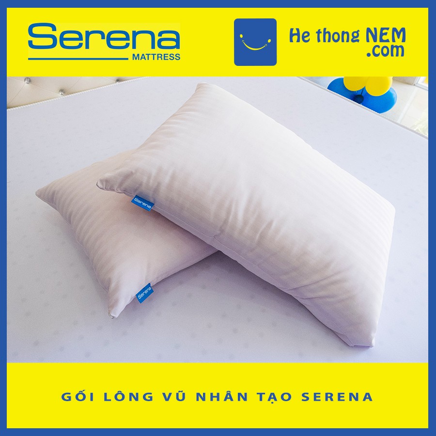 Gối lông vũ nhân tạo SERENA 40x60 50x70 cao cấp chuẩn khách sạn 5 Sao - Hệ Thống Nệm