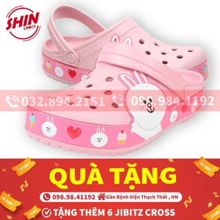 dép cross cho bé💖FREESHIP💖dép cross cho bé họa tiết xin chào thỏ cute MAI888821 tặng thêm 6jibitz cross