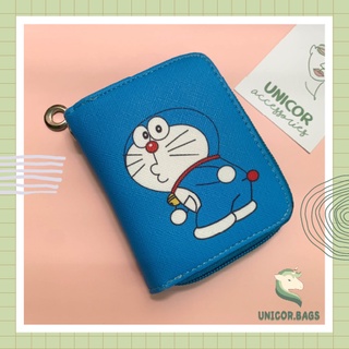 Ví Ngắn Nữ Mini Khóa Kéo Hình Doraemon So Kute -Ảnh Thật