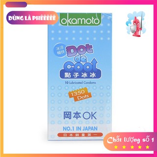 Bao cao su gai lạnh Okamoto Dot de cool hộp 10 cái