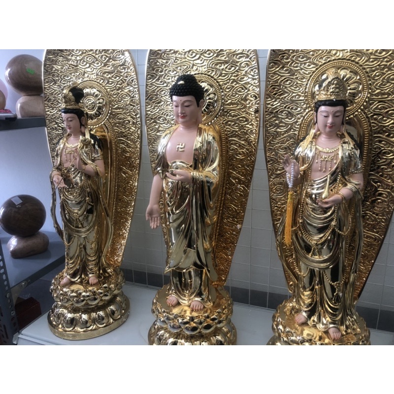 Tây phương tam thánh 90cm- tượng Phật composit