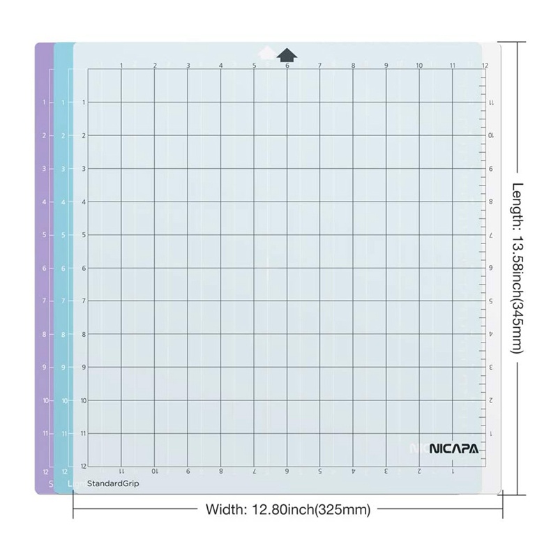 Bộ 3 Tấm Thảm Cắt Thay Thế Cho Máy Cắt Silhouette Cameo 4 / 3 / 2 / 1 (12X12 Inch)
