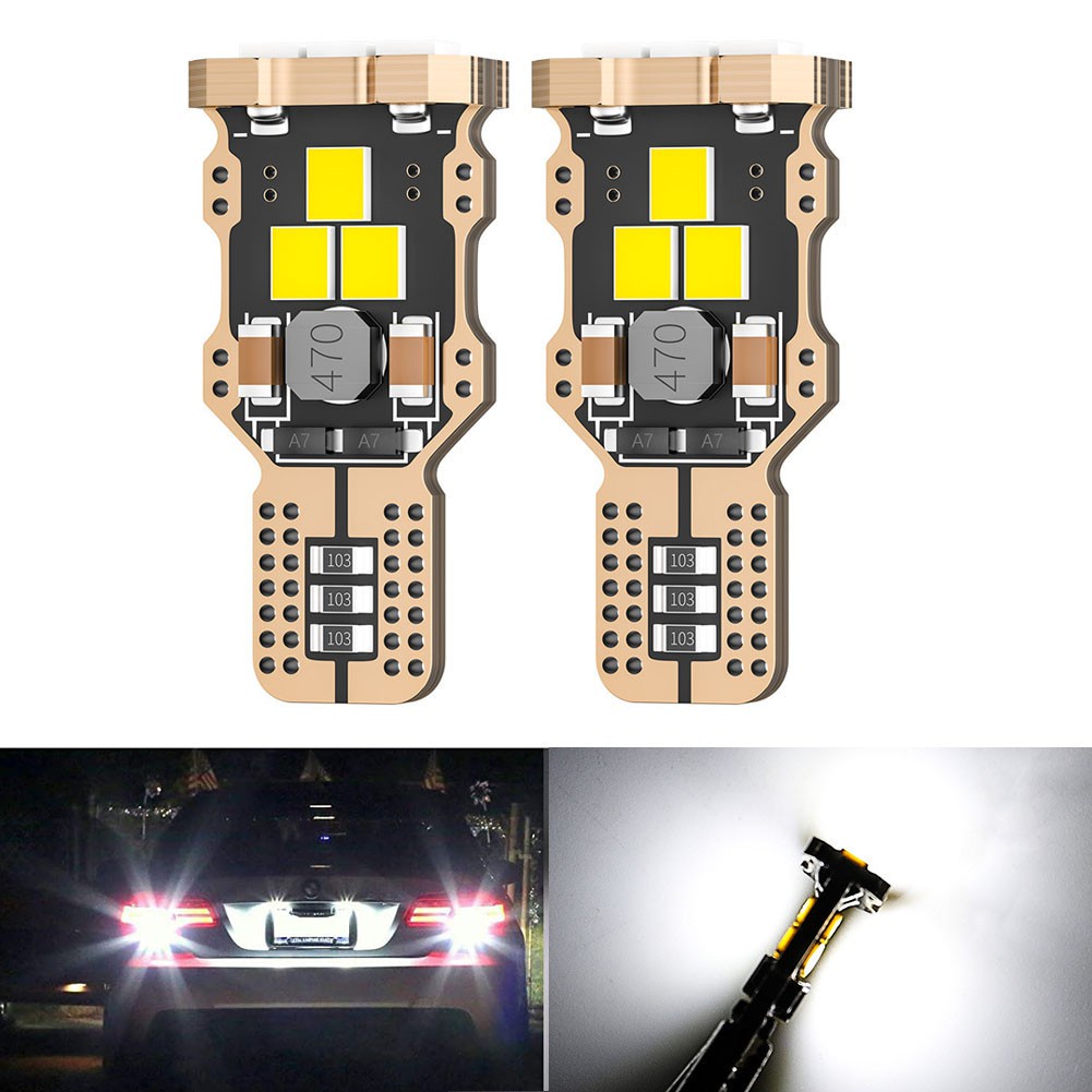 Set 2 Đèn LED T16 T15 W16W 2835 9-SMD 6000K Canbus 921 912 12V Ánh Sáng Trắng Dành Cho Ô Tô