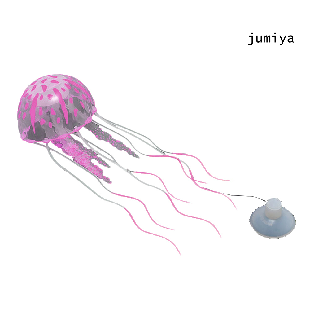 Đồ trang trí bể cá hình sứa phát quang bằng nhựa chất lượng cao