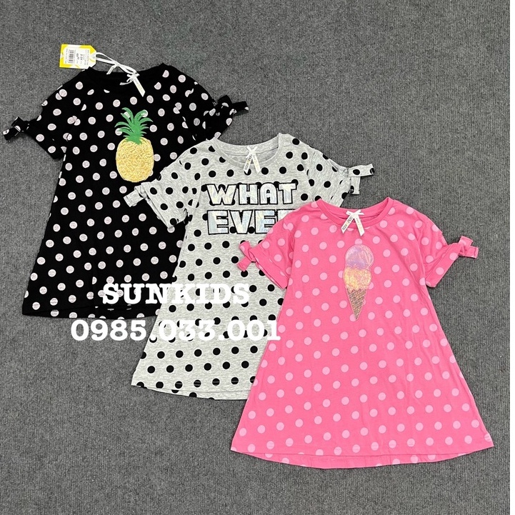 Váy cotton hè bé gái Golf &amp; kids chấm bi