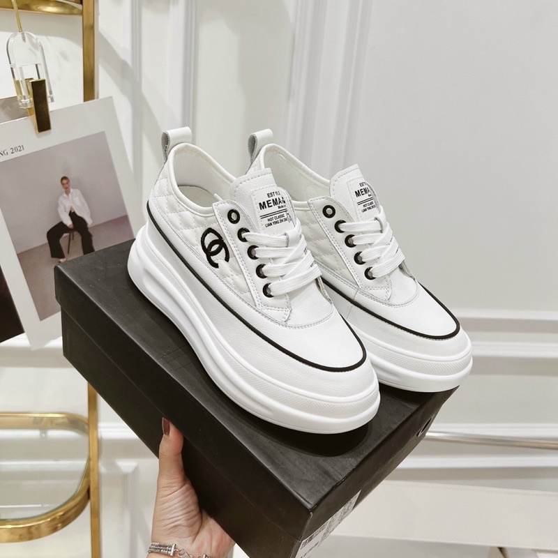 HÀNG VỀ CÓ SẴN!!!Giày thể thao sneaker trần chỉ độn đế chane nhẹ tênh hàng chuẩn QUẢNG CHÂU FULLBOX