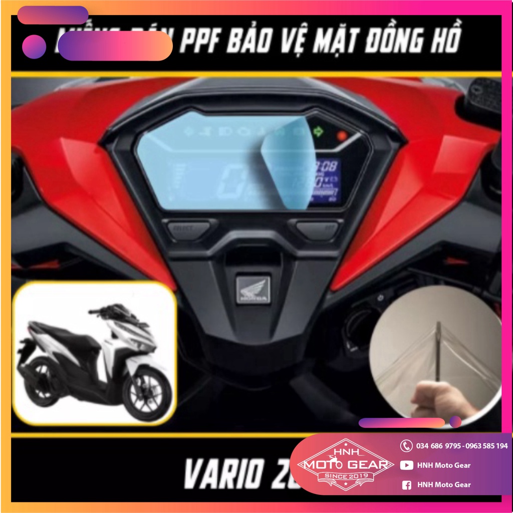Dán Bảo Vệ Mặt Đồng Hồ Honda Vario 2019 Tới 2022 Chât Liệu PPF 6 Lớp