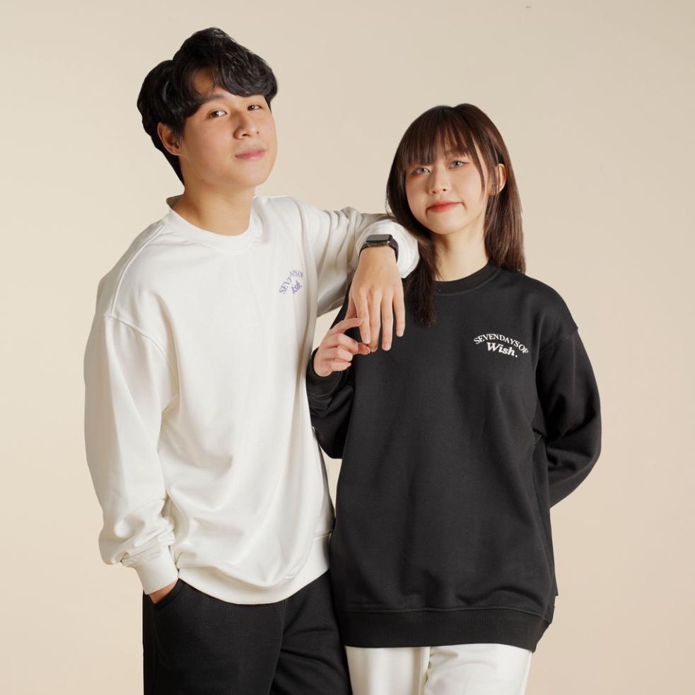 Áo Sweater nỉ dài tay N7 WISH thu đông nam nữ form rộng Local Brand !