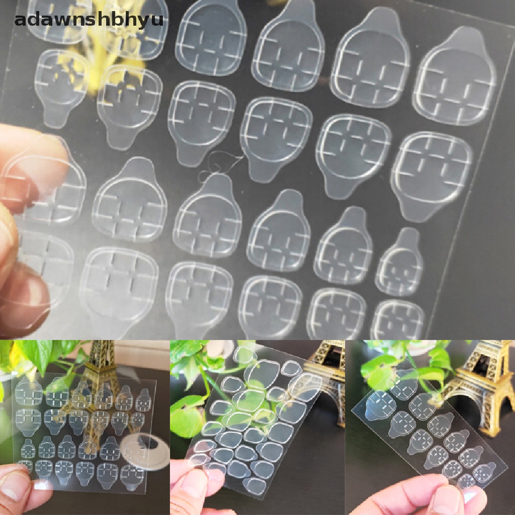 [Hàng mới về] Miếng dán móng tay giả trong suốt bằng keo dán hai mặt linh hoạt