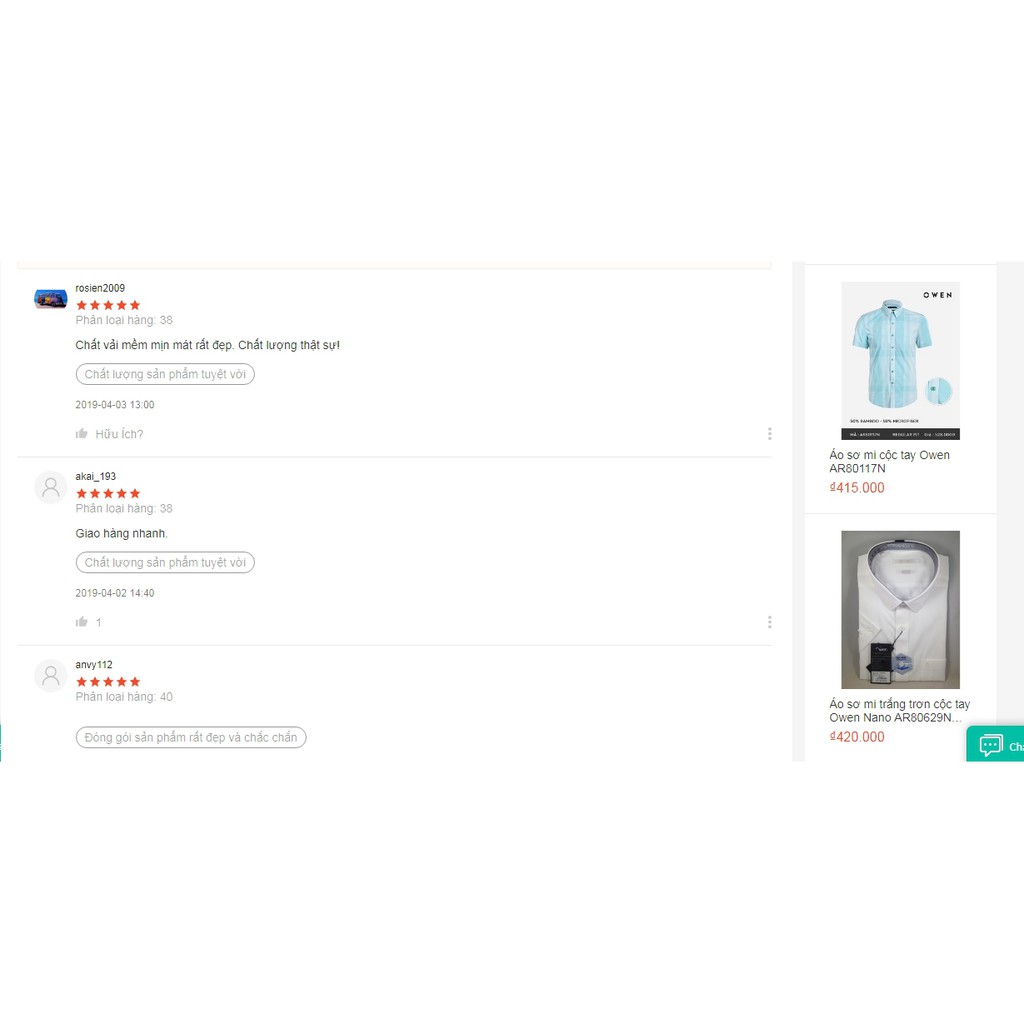 Áo Sơ Mi Trắng Owen Dài Tay - Free Ship- Chất NANO Chống nhăn Ar90779d Giá 548k Giảm SỐC Còn 430k | BigBuy360 - bigbuy360.vn