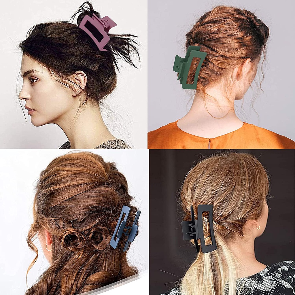 Kẹp tóc càng cua màu trơn thời trang cho nữ