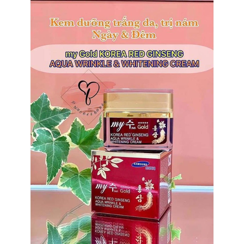 KEM HỒNG SÂM DƯỠNG TRẮNG - MY GOLD - Loại tổng hợp cho ngày và đêm ( #Aqua)