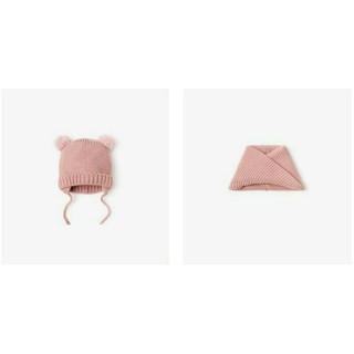 [zara] mũ khăn len zara