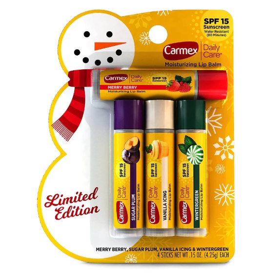 [LẺ] THỎI/HŨ/TUÝP SON DƯỠNG MÔI CHỐNG NẮNG - CHỐNG NƯỚC Carmex Moisturizing Lip Balm SPF 15