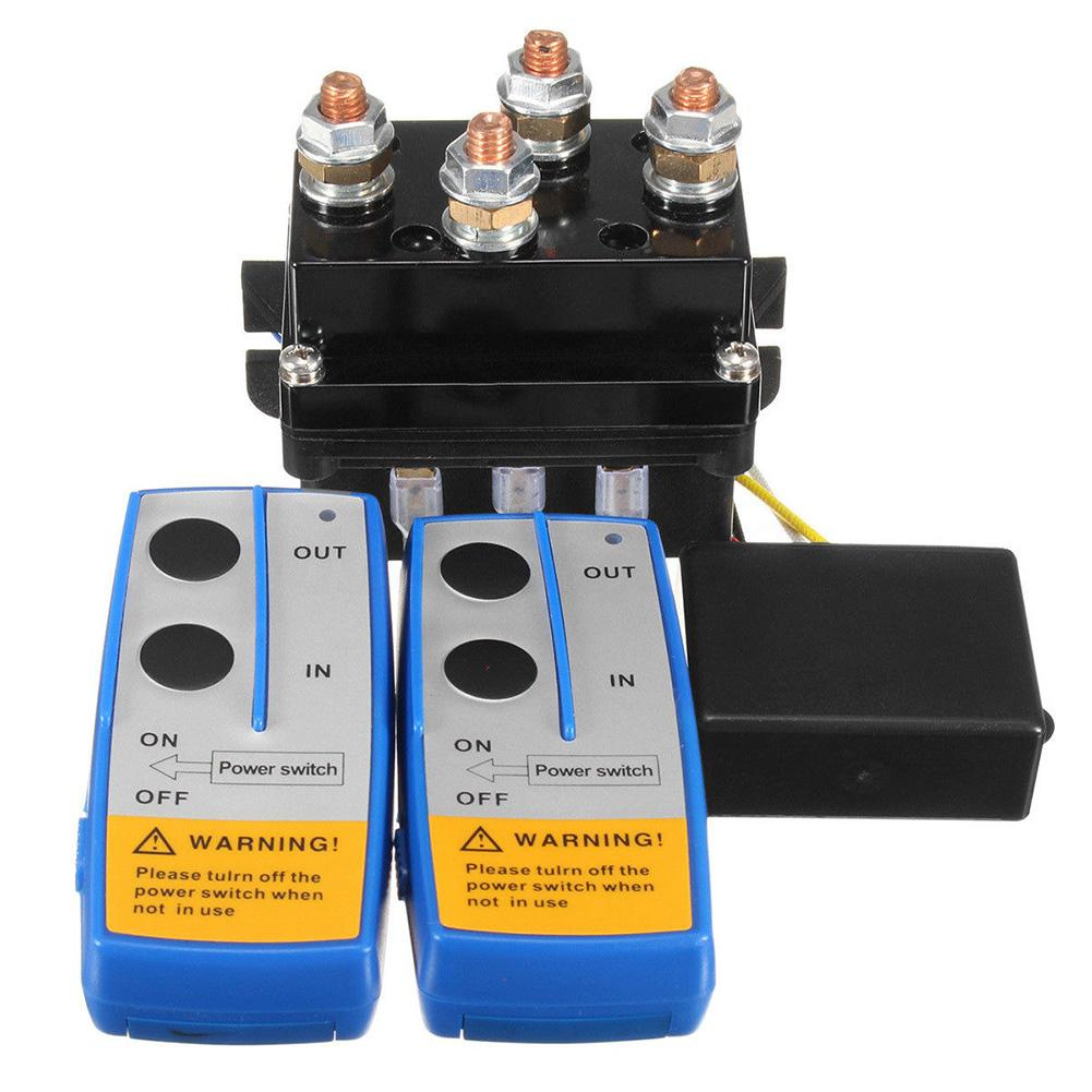 MG Công tắc tơ HD 12V 500A Bộ điều khiển tời Solenoid Relay đôi Phục hồi từ xa không dây