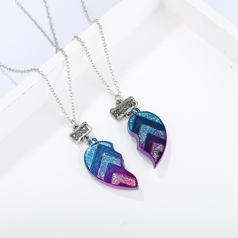 Set 2 / 4 Vòng Tay / Dây Chuyền Tình Bạn Mặt Trái Tim Nửa Trái Tim Thời Trang