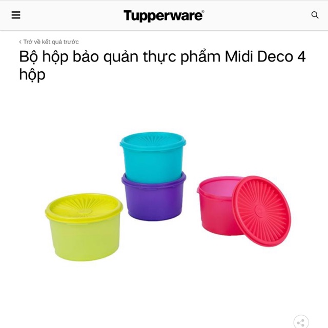 Hộp kệ bếp, oval 1.1l, 2.3l Tupperware