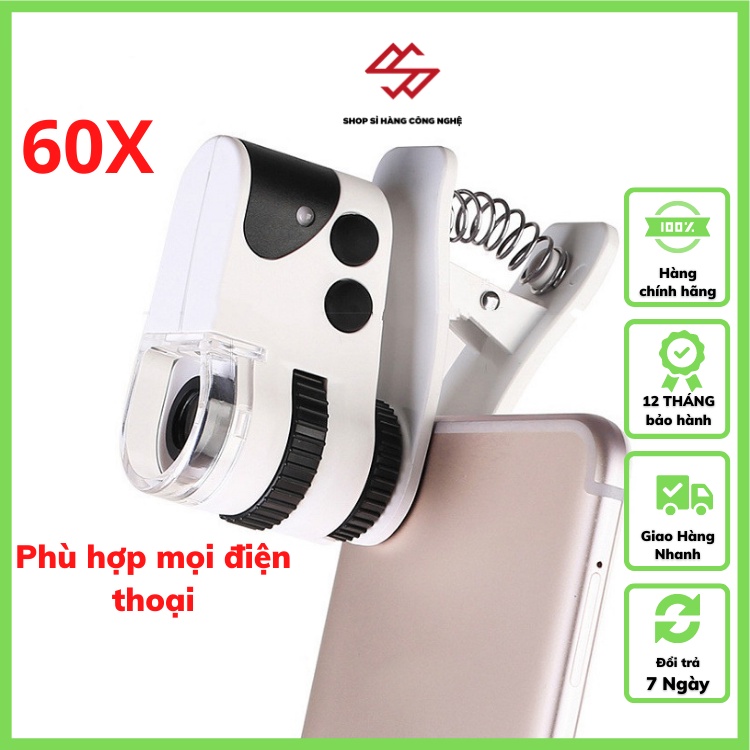 Kính lúp 60X kẹp điện thoại 💗FREESHIP💗 Kính lúp mini soi mạch MPK10-CL60X