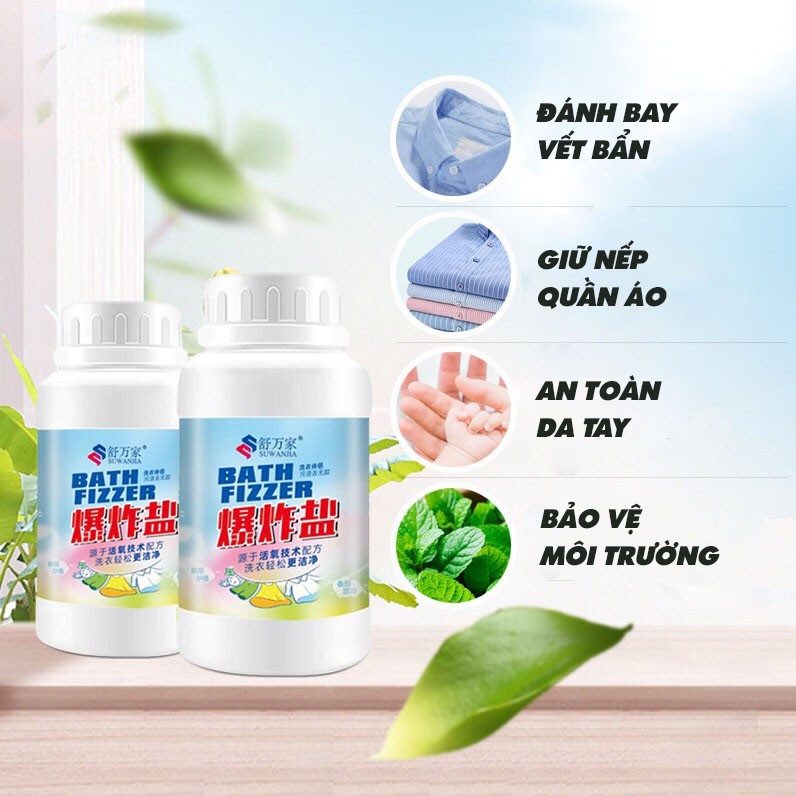 Thuốc tẩy trắng quần áo đa năng đánh bay mọi vết bẩn cứng đầu, bột tẩy quần áo giá rẻ tẩy sạch vết bẩn - TQA