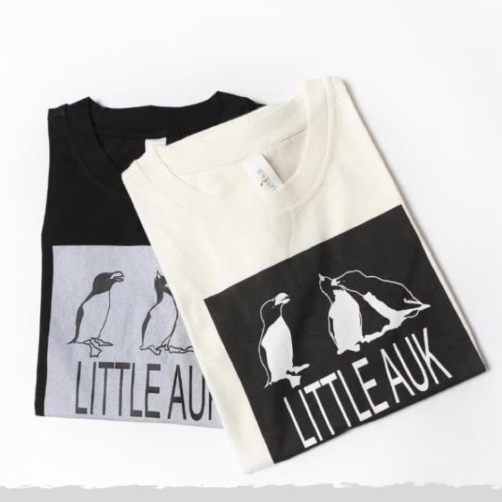 ÁO T'SHIRT LITTLE UK ROID CỘC TAY CỔ TRÒN HAI CHÚ CHIM CÁNH CỤT ་ ་