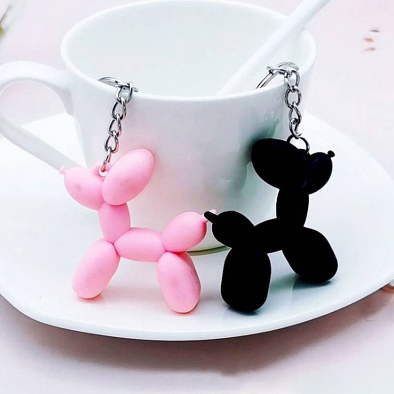 Móc Khóa Hình Chú Chó Và Bong Bóng Thời Trang