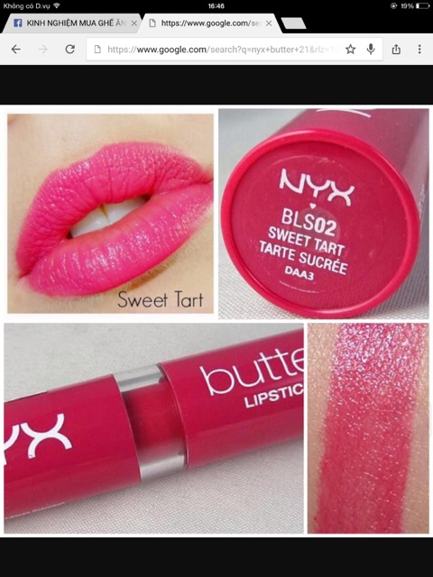 Son Nyx butter màu 01,10