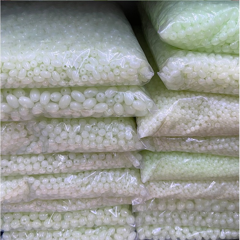 Chuỗi hạt acrylic dạ quang 4mm-16mm dùng làm trang sức thủ công