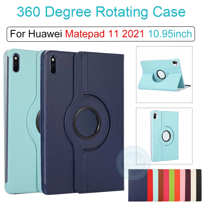 Bao Da Pu Máy Tính Bảng Xoay 360 Độ Cho Huawei Matepad 11 2021 10.95inch Ốp