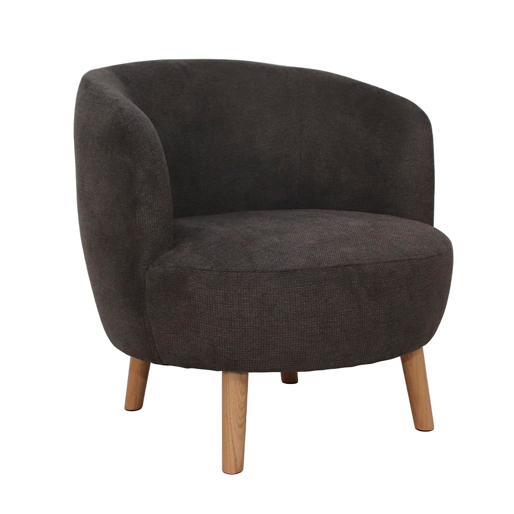 Ghế bành JYSK Mosso vải polyester chân sồi 68x70x73cm