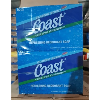 Xà bông cục Coast vỏ xanh 1 lốc 16 cục