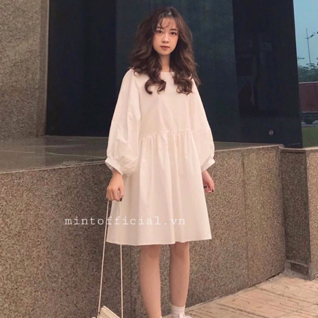 🔥Đầm BabyDoll Tay Bồng