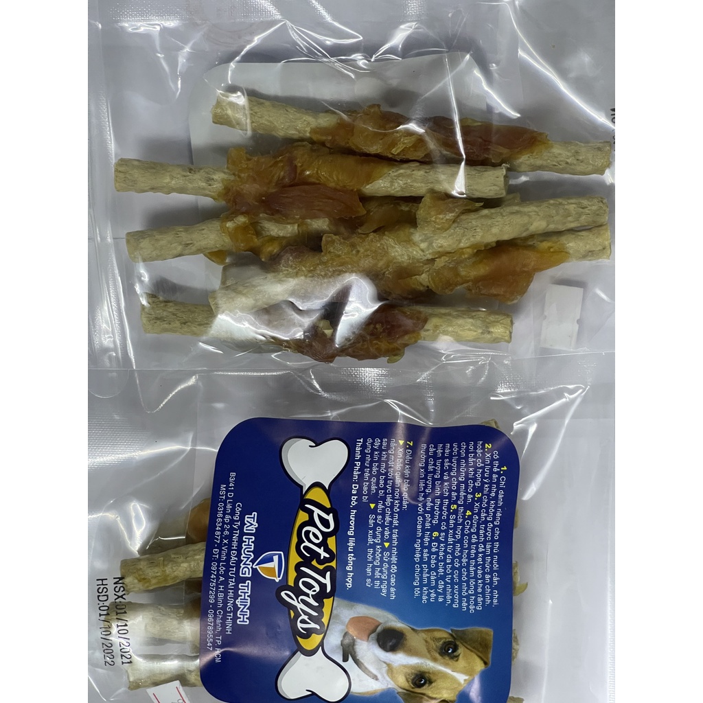 Xương gậm da bò Tài Hưng Thịnh 🏷️ FREESHIP 🏷️ Snack, bánh thưởng THT cho chó mài răng và ngứa răng hiệu quả