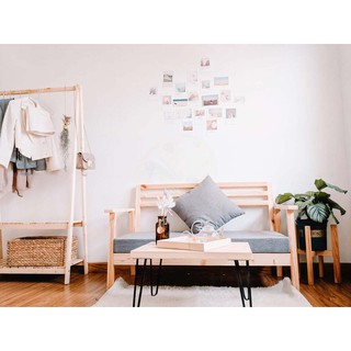 Bộ Bàn Sofa + Ghế Phòng Khách Gỗ Tự Nhiên Homefil / Combo Ghế Ngồi Sofa, Bàn Trà Phong Cách Rất Vintage