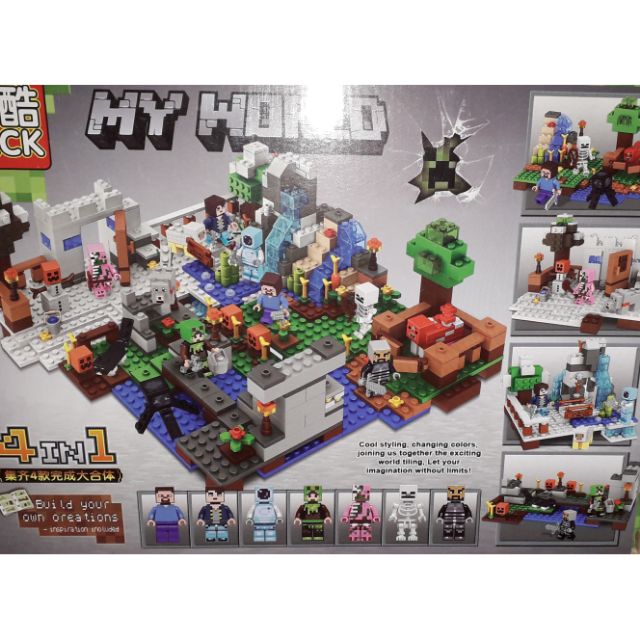 Lắp ráp 1 hộp LegoMineCraft MyWord 63008 có từ 160 chi tiết