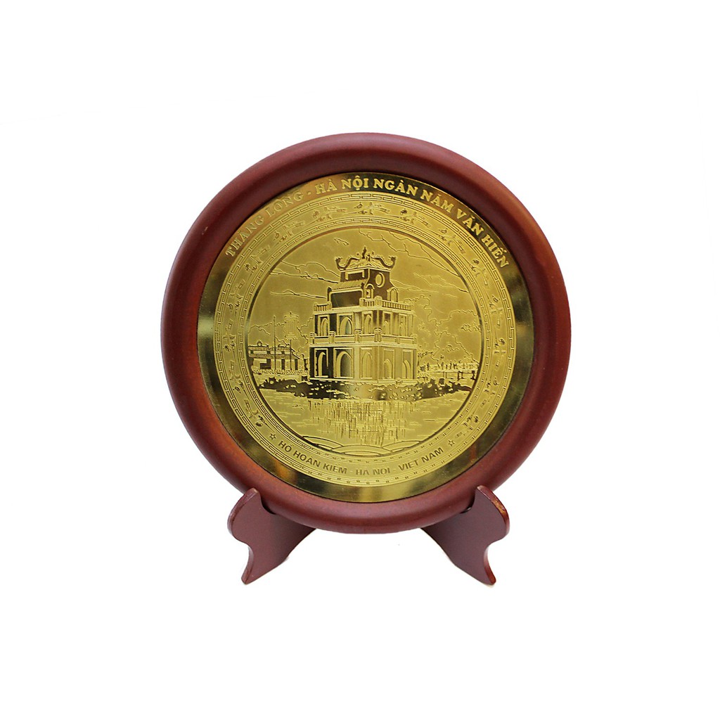 Đĩa đồng Tháp Rùa làm quà tặng để bàn làm việc