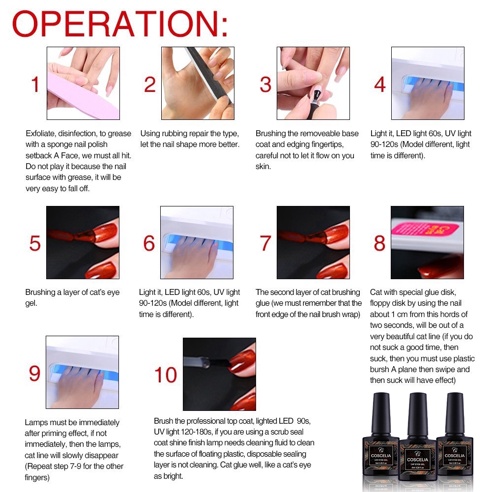 [Hàng mới về] Lọ Sơn Móng Tay Từ Tính 8ml Màu Mắt Mèo Thời Trang