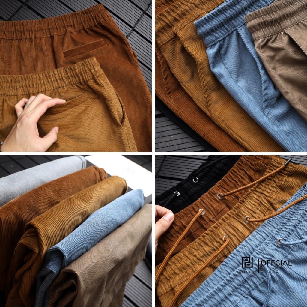 Quần short nam chất vải nhung tăm dày dặn, năng động, thoải mái PUNDO QSPD024