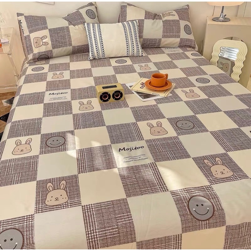 Bộ Ga Gối ❤️ ga gối cotton 100% họa tiết hoa nhí vintage phong cách Hàn Quốc đủ size đệm nhập khẩu chính hãng