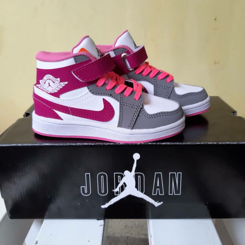 Giày Thể Thao Nike Jordan Cổ Cao Thời Trang Cao Cấp Cho Bé