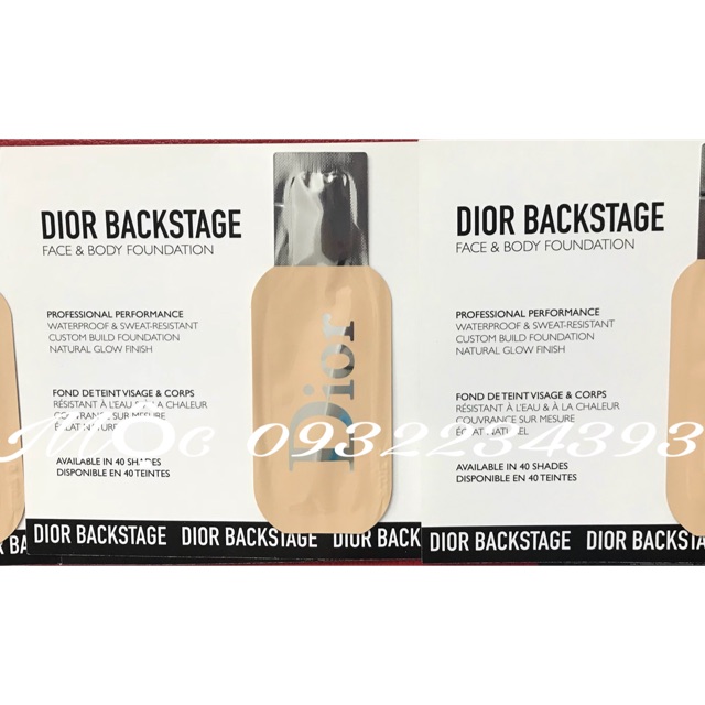 Kem nền mới nhất Dior Backstage gói 1ml