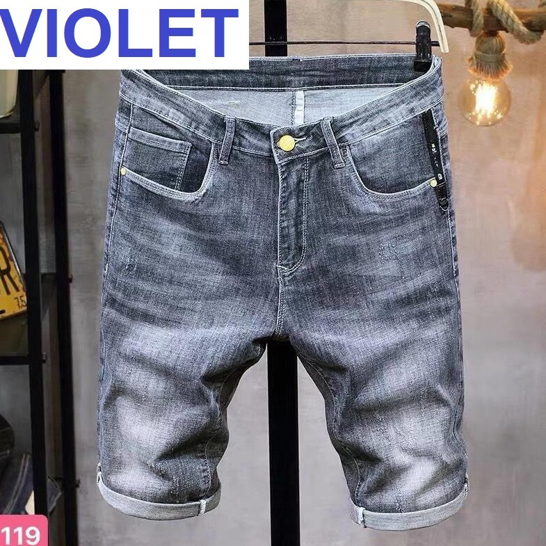 Quần Short Nam Vải Jean Cao Cấp Form Slimfit Đẹp Dễ Phối Đồ Phong Cách Cá Tính KJ 119 VIOLETSHOP