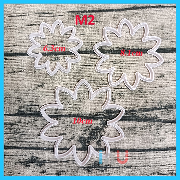 HCM - Bộ khuôn cutter hình lá nhiều mẫu lá nhiệt đới, lá phong, hoa cúc, thược dược, hoa hồng... làm bánh quy BCT