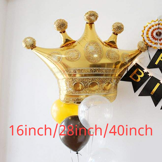 1 Bong Bóng Hình Vương Miện Lớn 16 / 28 / 40 Inch Trang Trí Tiệc Sinh Nhật