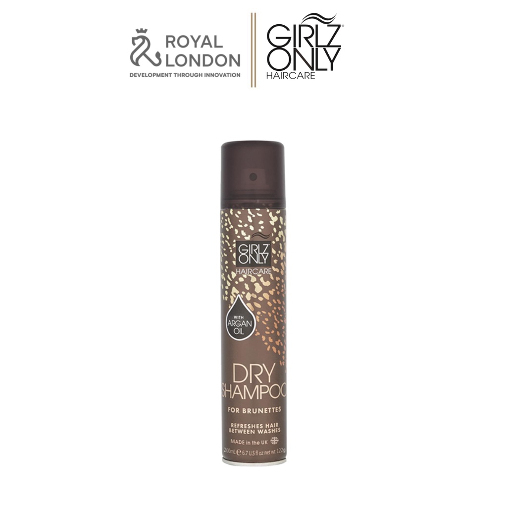 Dầu Gội Khô Dry Shampoo Girlz Only For Brunette 200ml (Nâu)