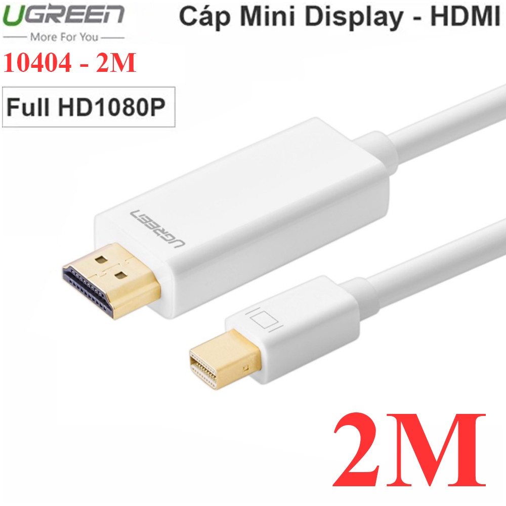 Cáp chuyển đổi Thunderbolt 2 to HDMI Chính hãng Ugreen 10404 dài 2m cho macbook kết nối tivi MD101