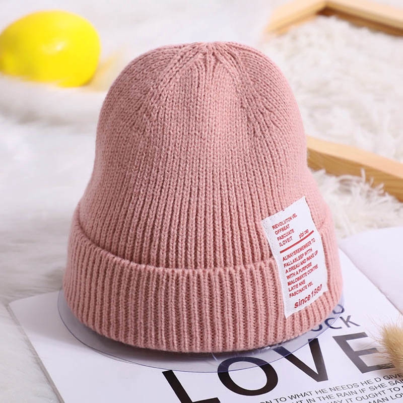 Mũ Beanie Cotton Mềm Mại Màu Trơn Cho Bé 0-24 Tháng