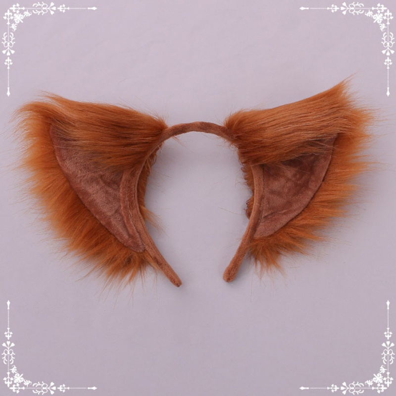 Băng Đô Cài Tóc Tai Thú Giả Lông Xù Cỡ Lớn Dành Cho Hóa Trang