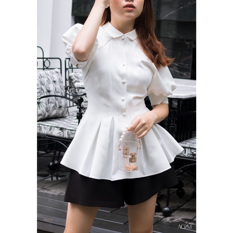 Daiya Blouse / Áo tay bồng xếp ly