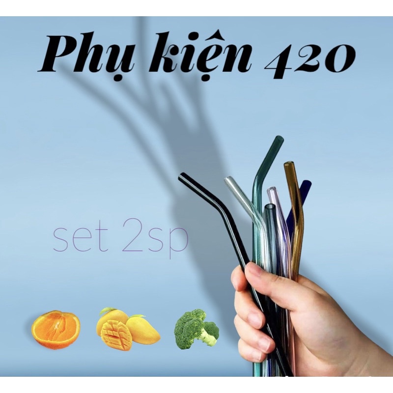 Set ống TOPPUFF hút nước ngọt và sinh tố trái cây - phụ kiện 420